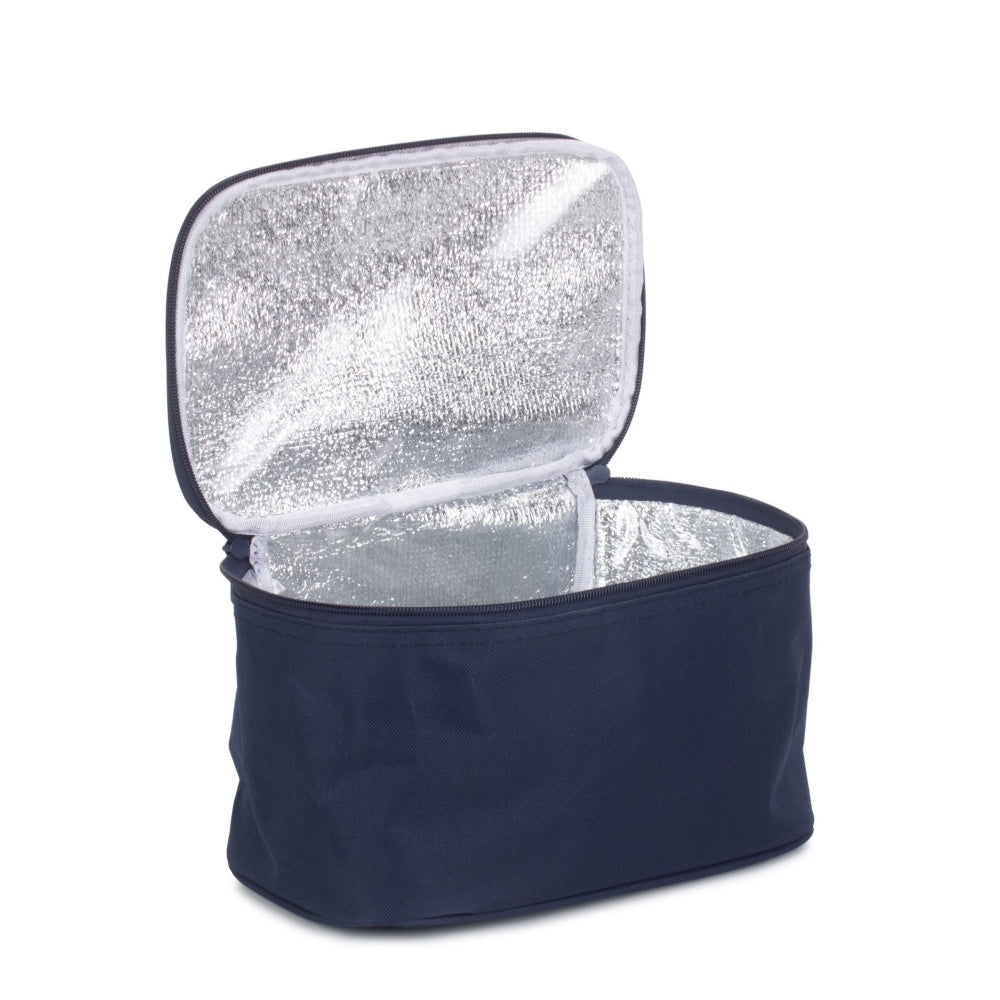 Small Navy Blue Insulated Cooler Bag-1