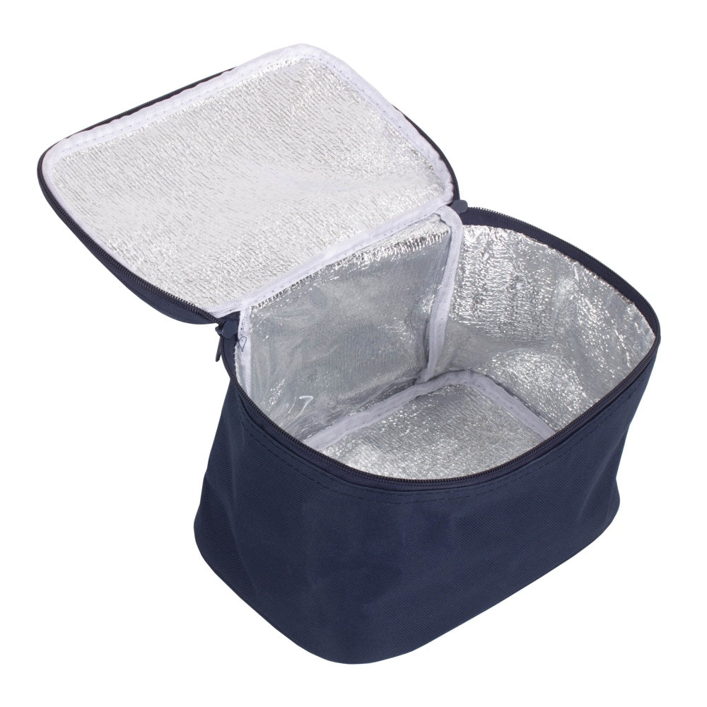 Small Navy Blue Insulated Cooler Bag-3